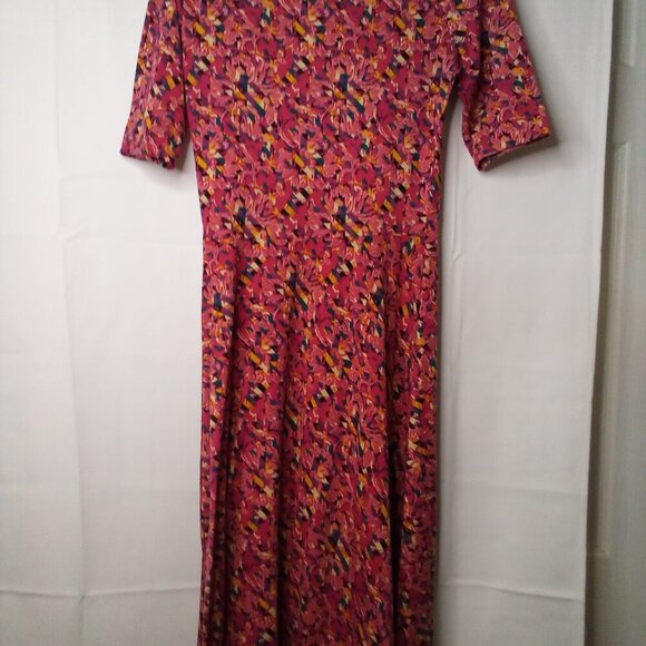 Lularoe Maxi Dress Women S Long Length Short Sleeve Pattern Colorful - Picture 16 of 16
